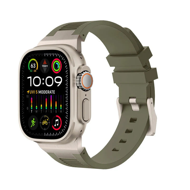 AP New Connector Silicone Band For Apple Watch.