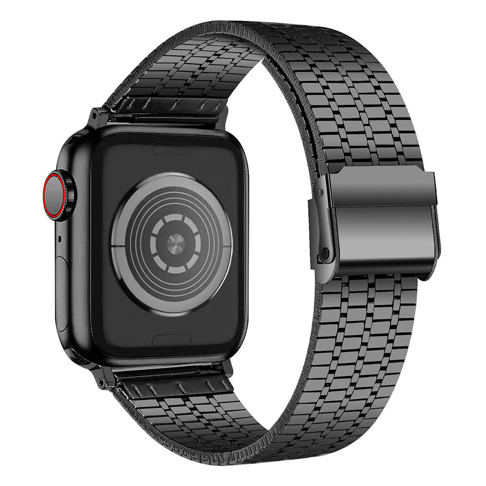 Seven-Bead Stainless Steel Band with Double Safety Clasp for Apple Watch
