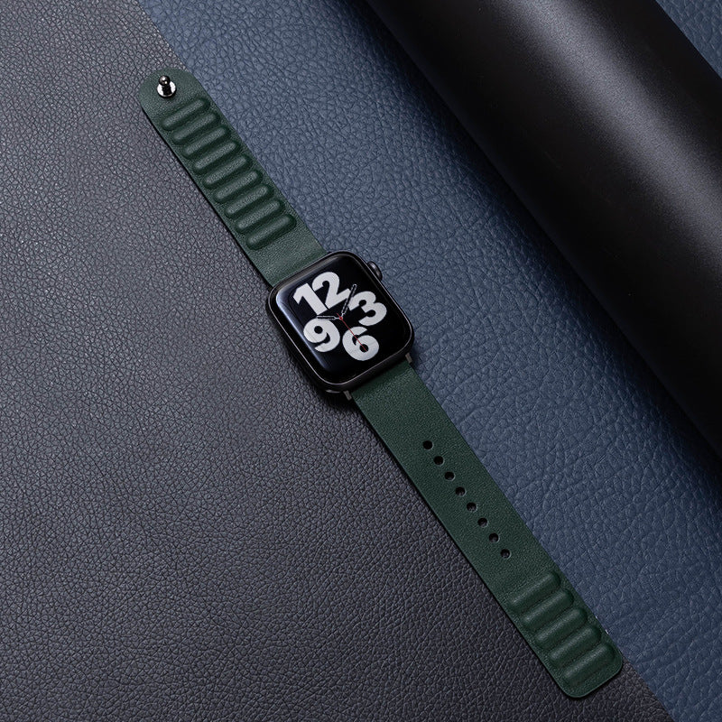 Single-Stud Magnetic Leather Band for Apple Watch