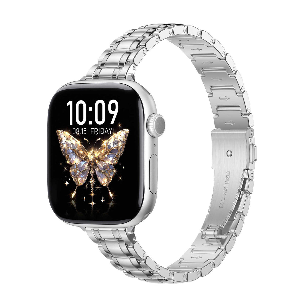 Slim Elegance Stainless Steel Link Band for Apple Watch