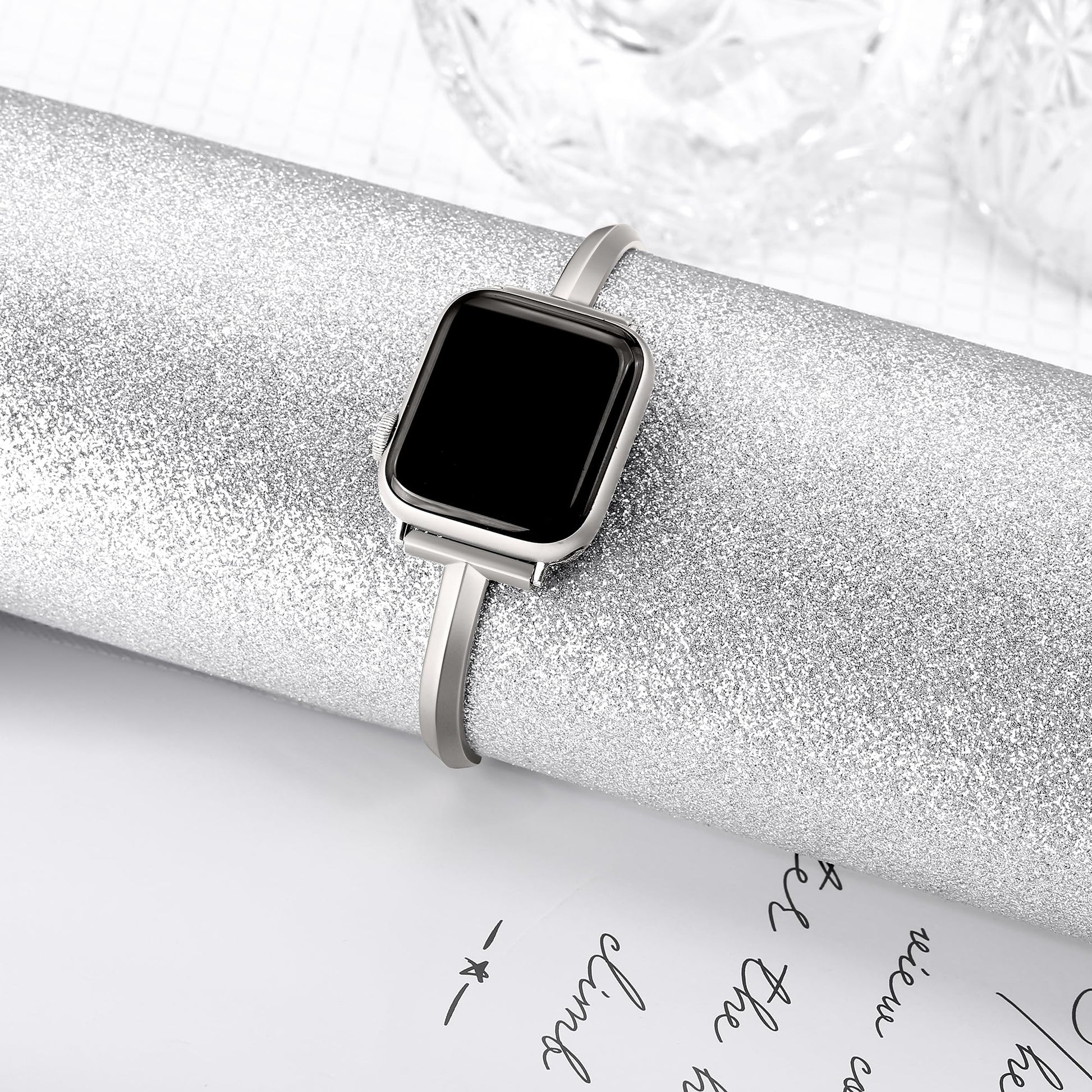 Slim Stainless Steel Bangle Band for Apple Watch.
