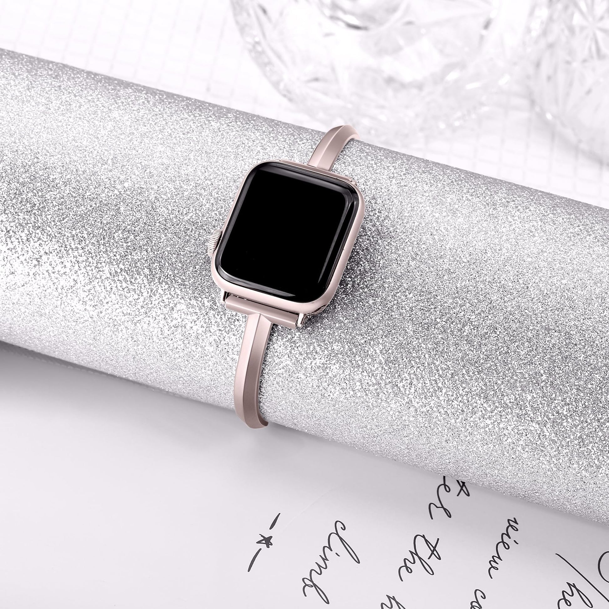 Slim Stainless Steel Bangle Band for Apple Watch.