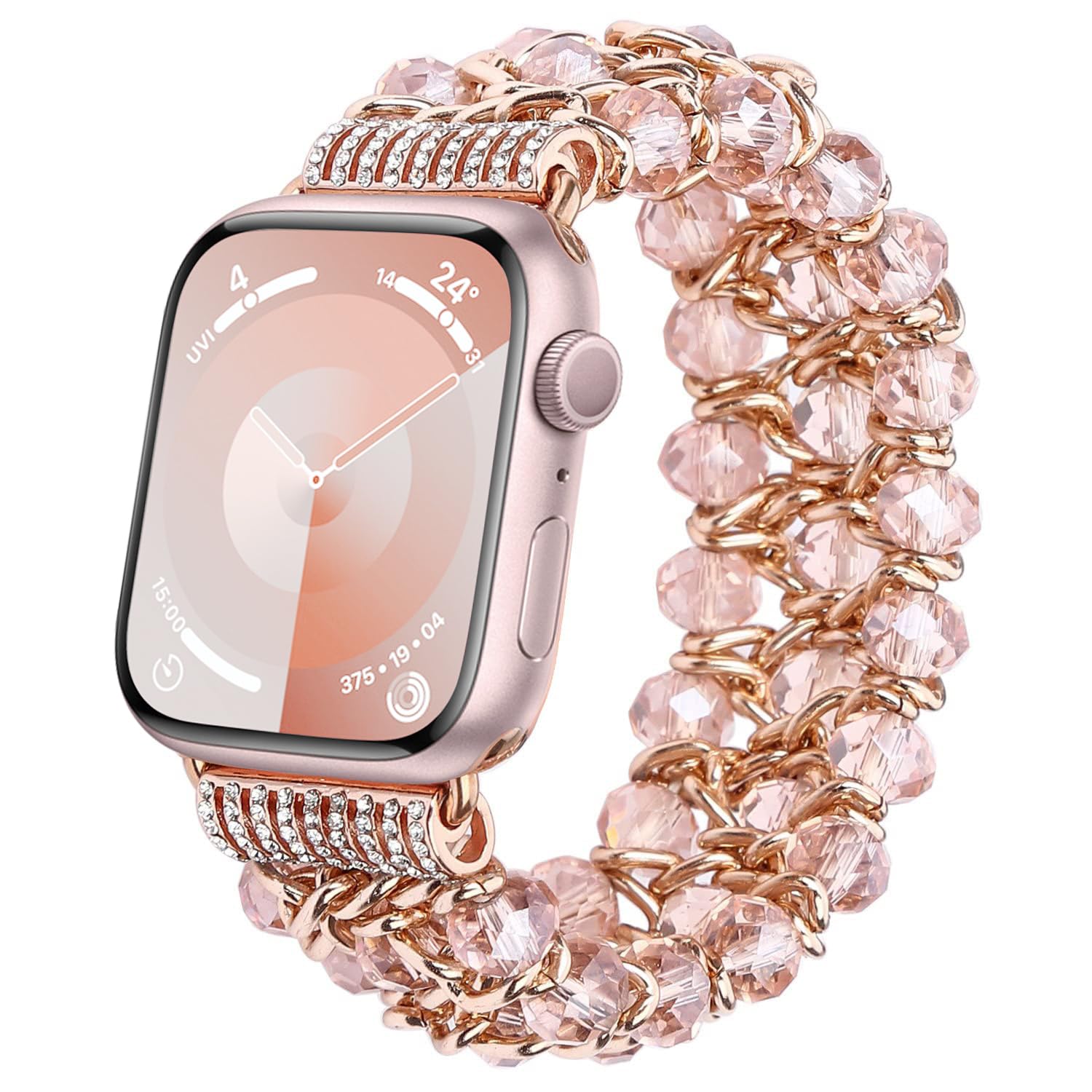 Sparkly Beaded Apple Watch Strap for Women.