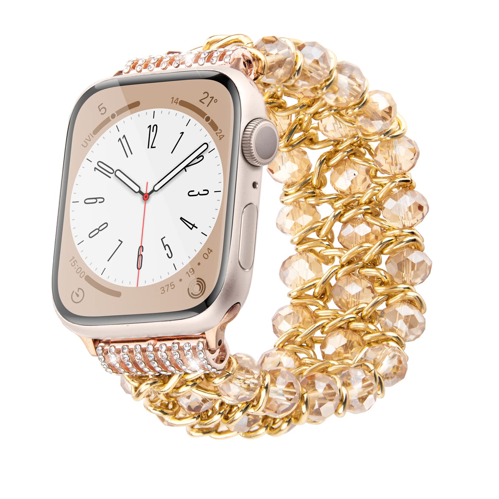 Sparkly Beaded Apple Watch Strap for Women.
