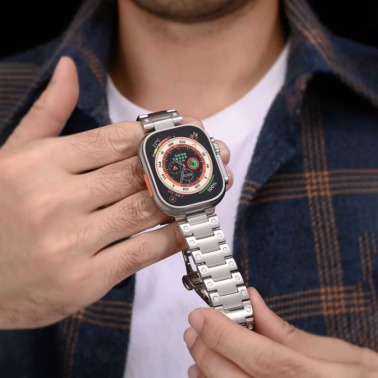Stainless Steel Bracelet Band for Apple Watch