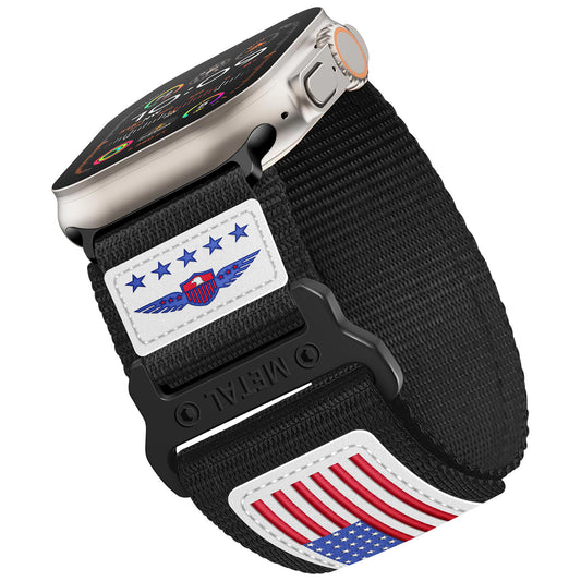 Tactical Nylon Band for Apple Watch Ultra – Rugged Outdoor Sport Strap