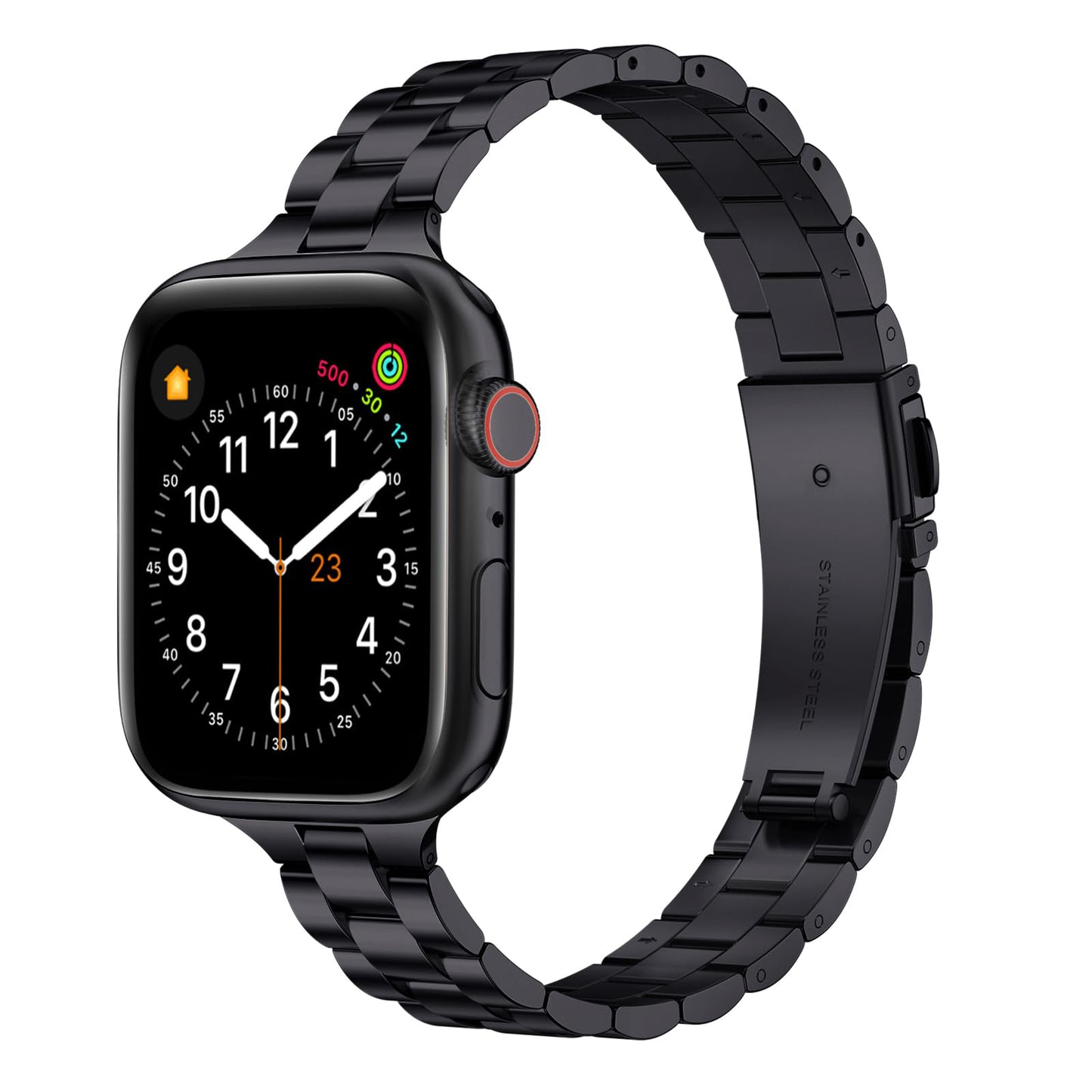 Thin Adjustable Stainless Steel Apple Watch Band for Women.