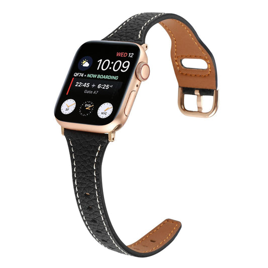 Women’s Slim Pebble Leather Band for Apple Watch