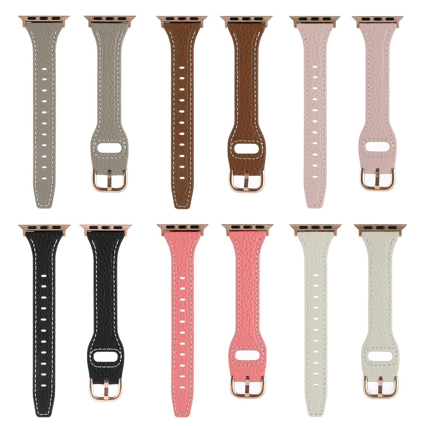 Women’s Slim Pebble Leather Band for Apple Watch