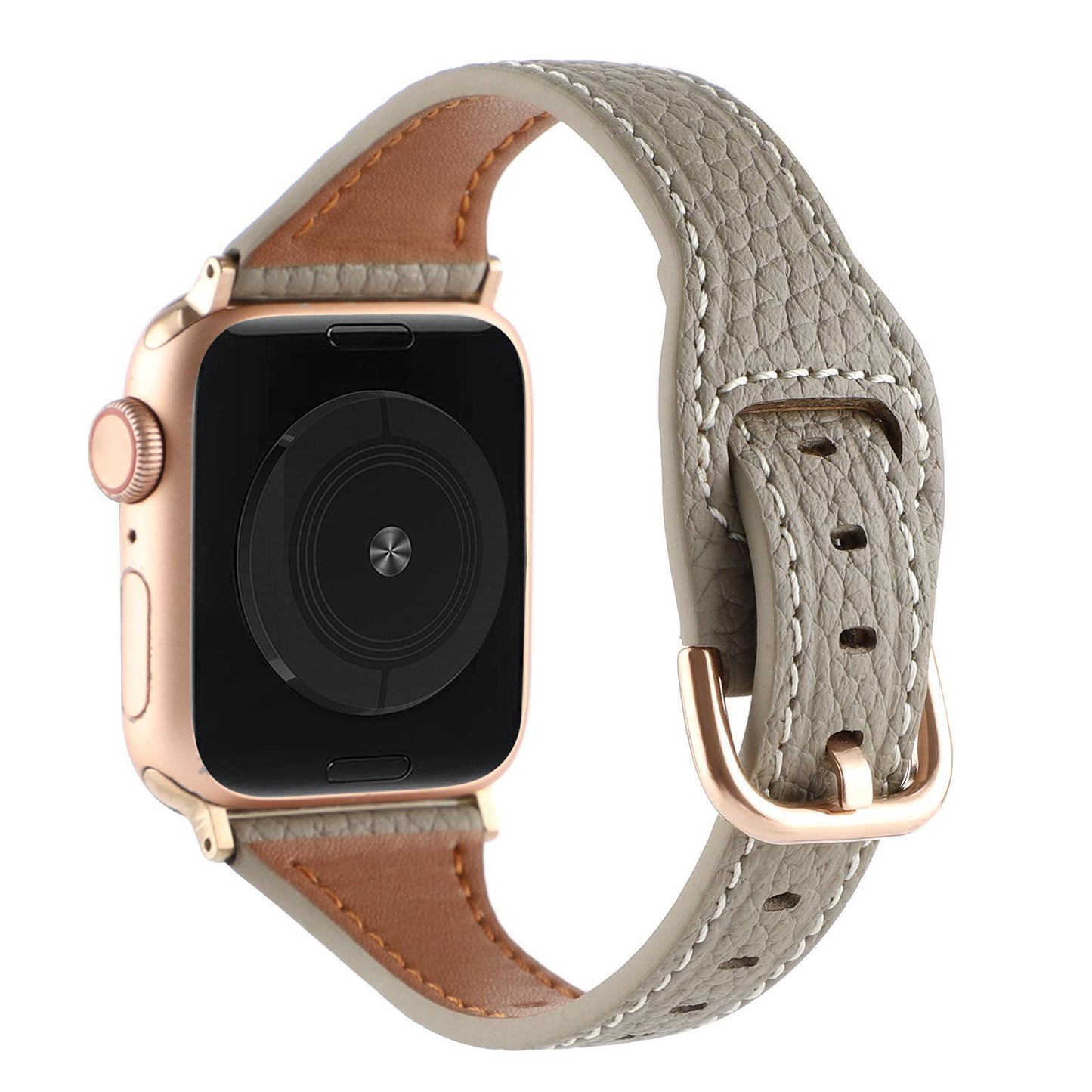Women’s Slim Pebble Leather Band for Apple Watch