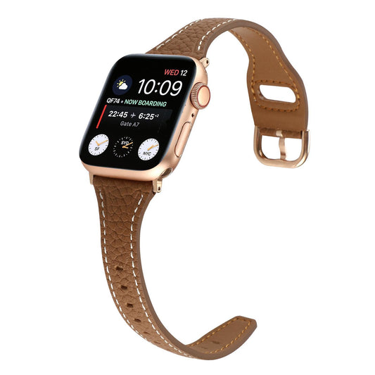 Women’s Slim Pebble Leather Band for Apple Watch
