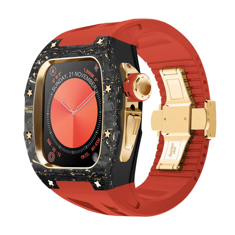 RM7013 Carbon Fiber Case Retrofit Kit For Apple Watch S10.