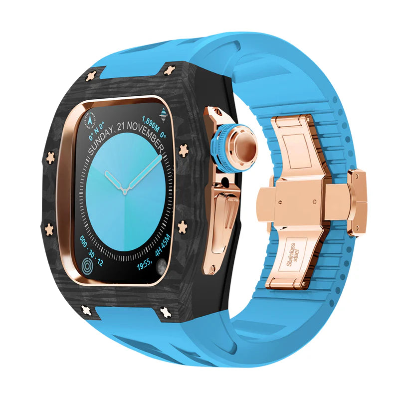 RM7013 Carbon Fiber Case Retrofit Kit For Apple Watch S10.