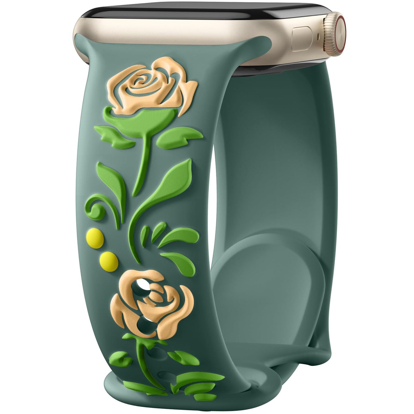 3D Rose Embossed Silicone Band for Apple Watch