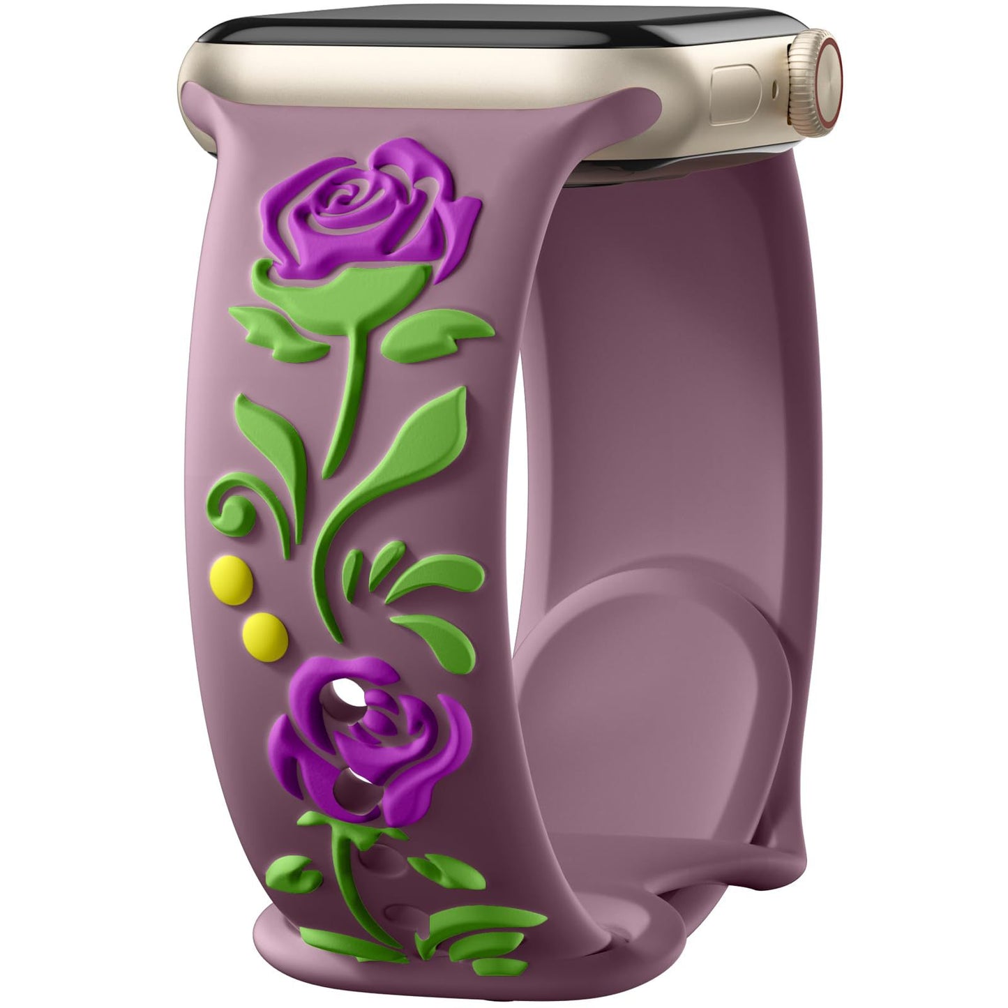 3D Rose Embossed Silicone Band for Apple Watch