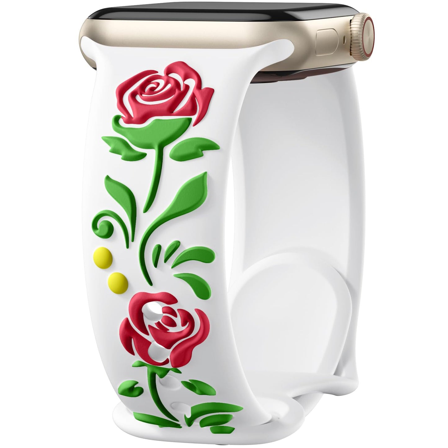 3D Rose Embossed Silicone Band for Apple Watch