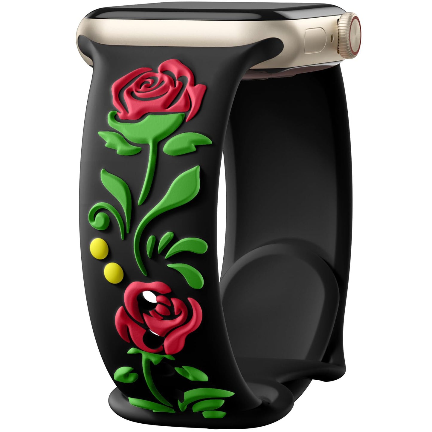 3D Rose Embossed Silicone Band for Apple Watch