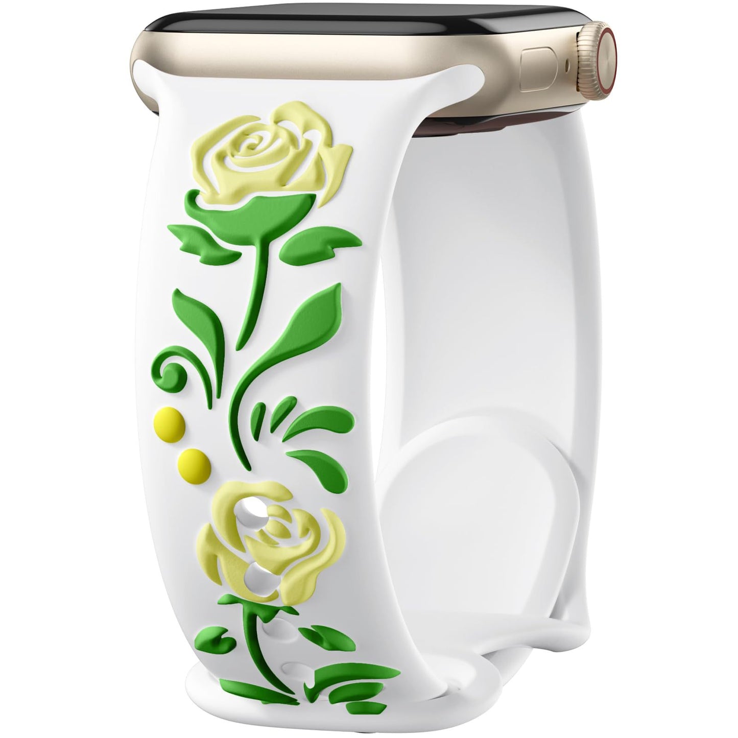 3D Rose Embossed Silicone Band for Apple Watch
