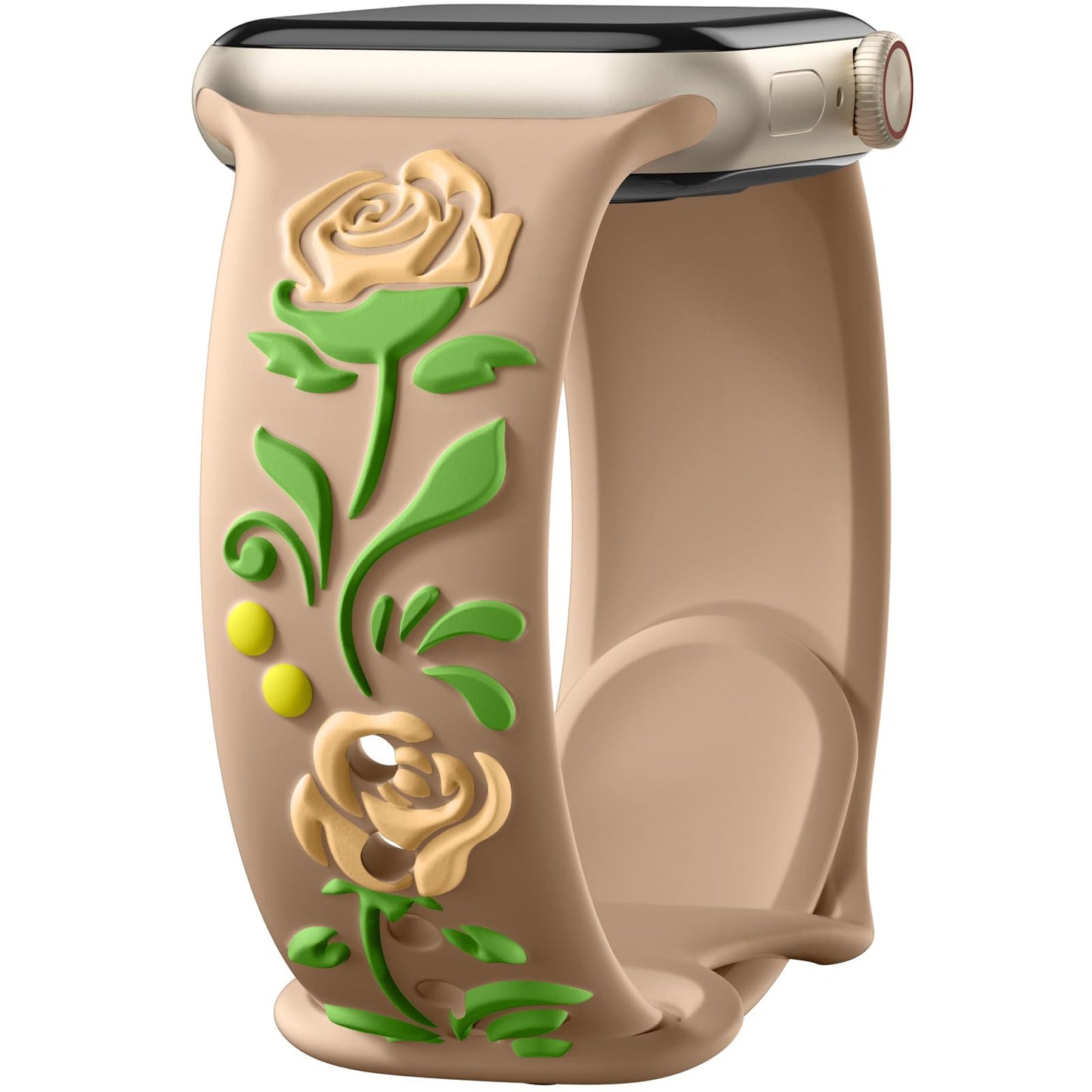 3D Rose Embossed Silicone Band for Apple Watch