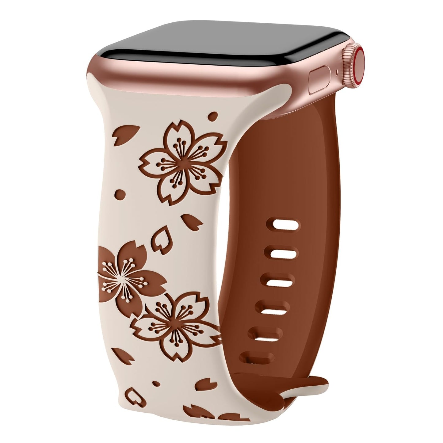 3D Sakura Engraved Silicone Band for Apple Watch