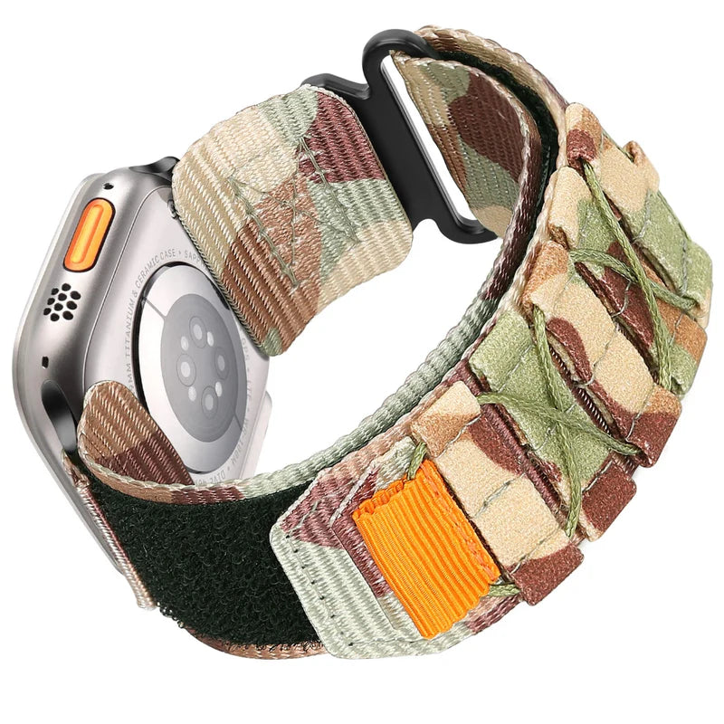 Nylon Canvas Loop Velcro Strap For Apple Watch.