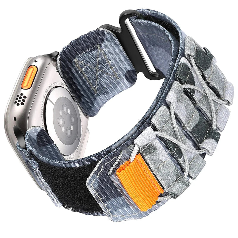 Nylon Canvas Loop Velcro Strap For Apple Watch.