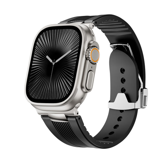 AeroFlow Silicone Band for Apple Watch Modern Sport Strap.