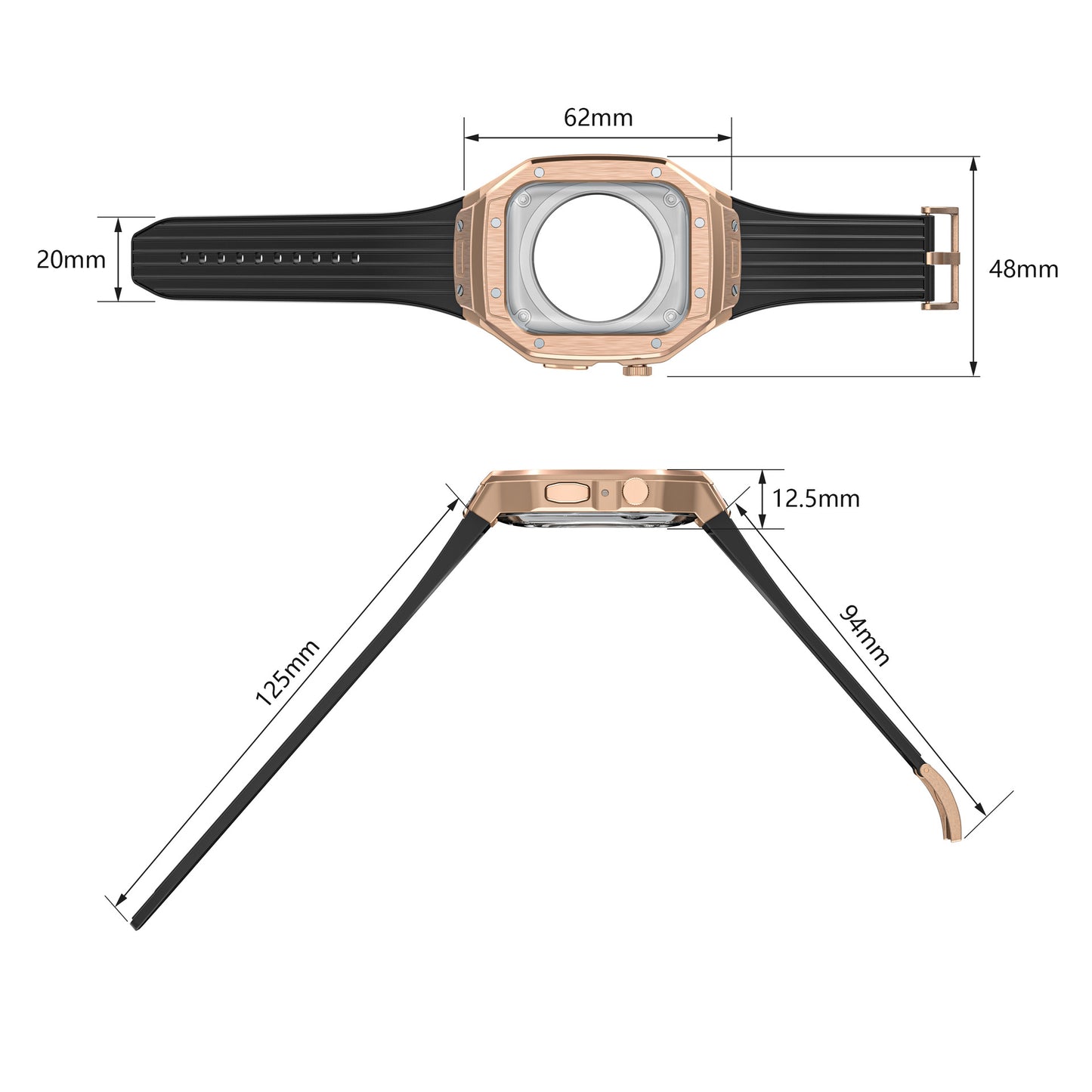 Alloy Case with TPU Integrated Band for Apple Watch