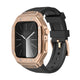 Rose Gold Case + Black Band