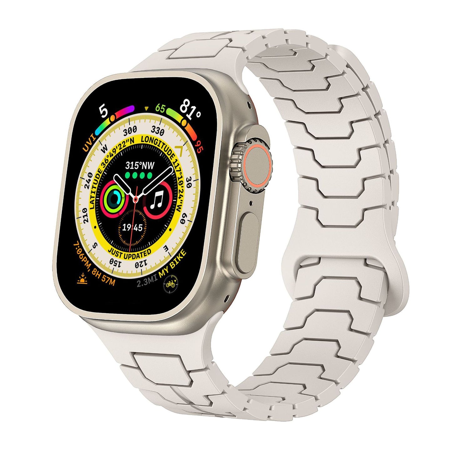 ArmorLink Silicone Band for Apple Watch Rugged Modern Design.