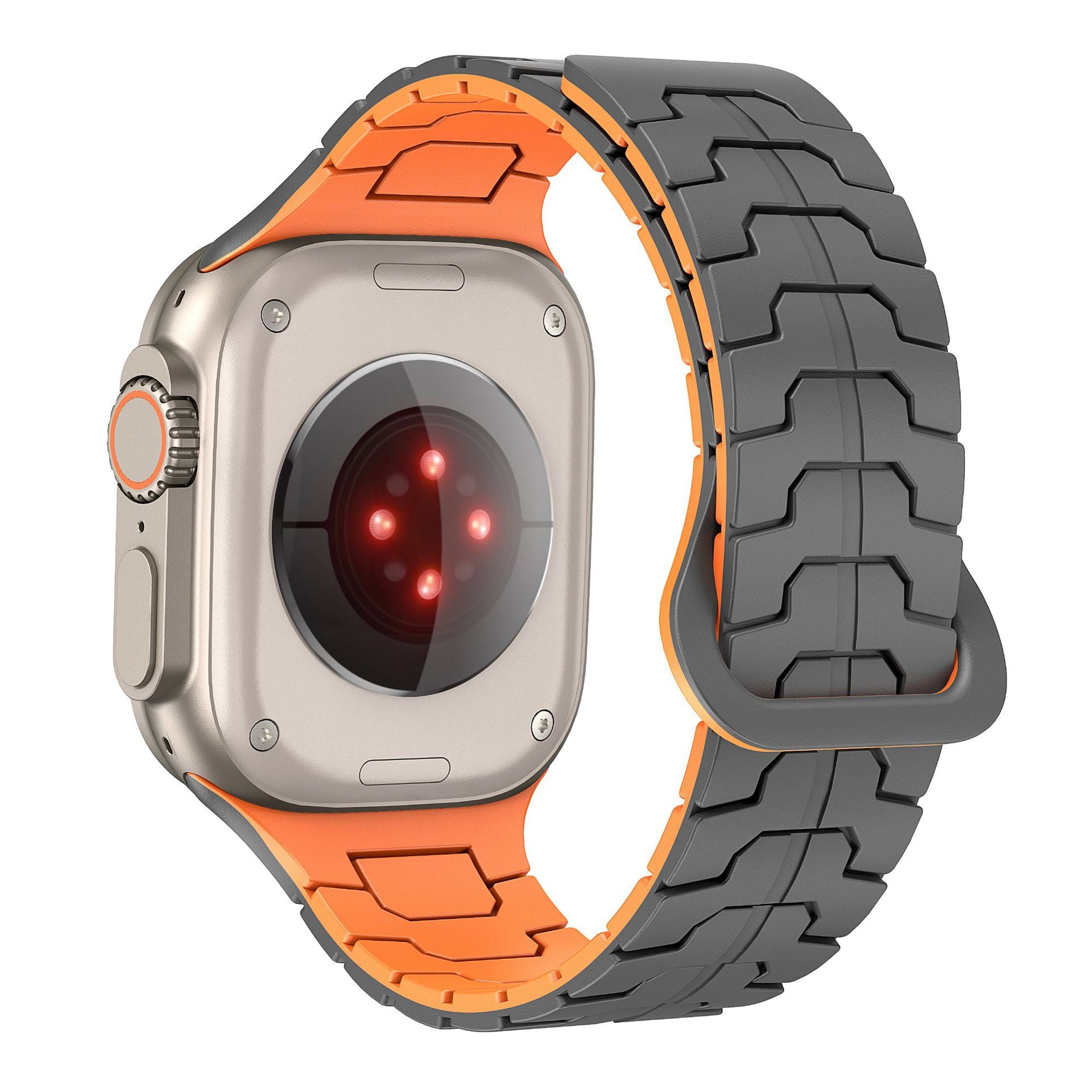 ArmorLink Silicone Band for Apple Watch Rugged Modern Design.
