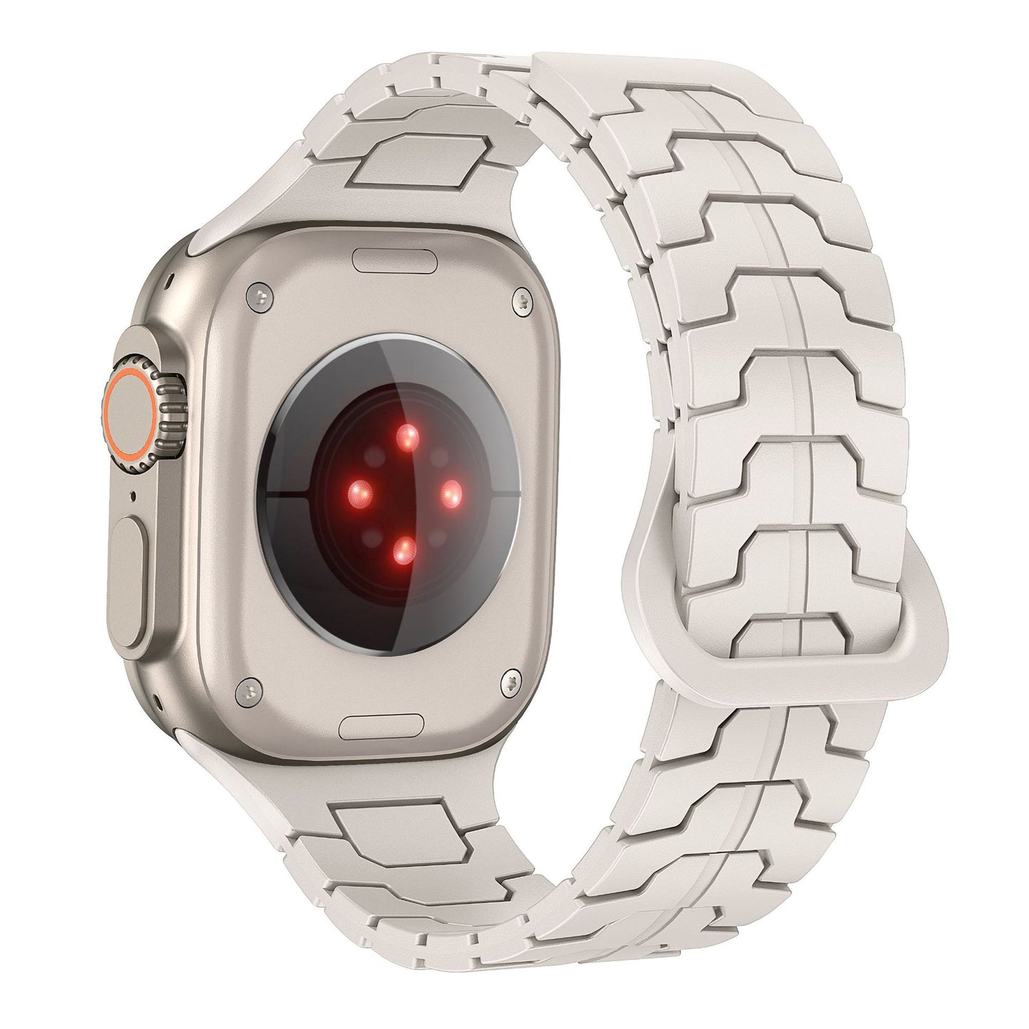 ArmorLink Silicone Band for Apple Watch Rugged Modern Design.