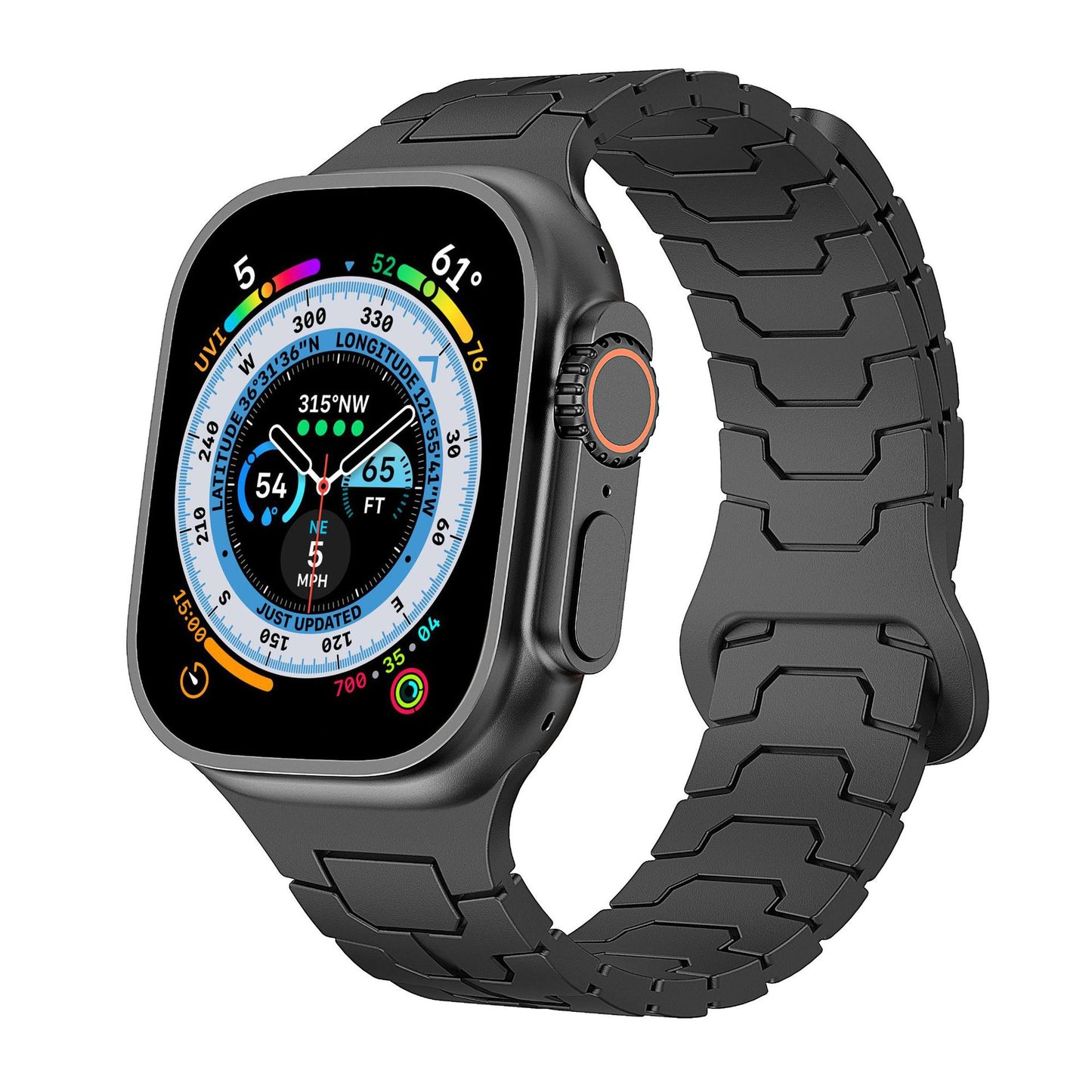 ArmorLink Silicone Band for Apple Watch Rugged Modern Design.