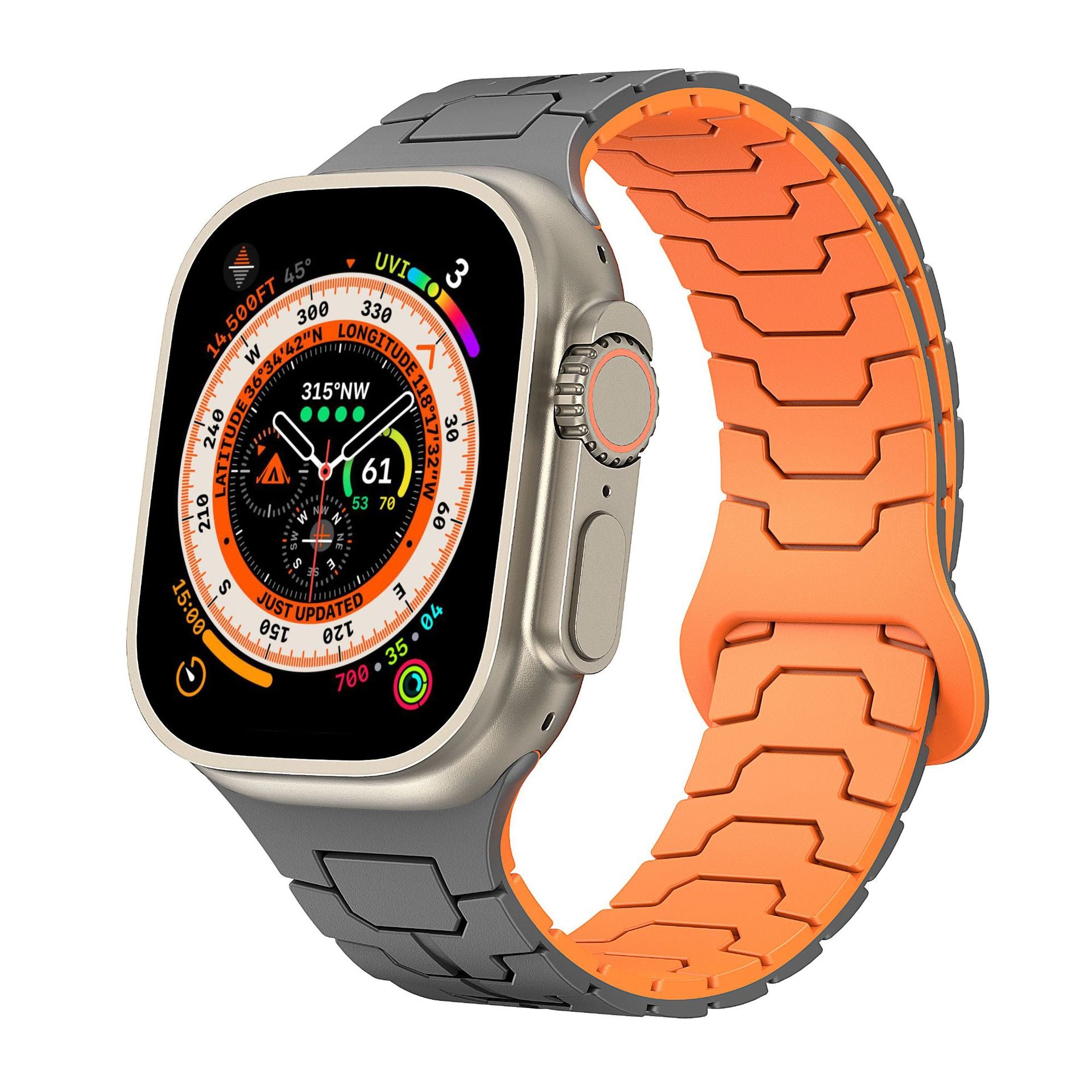 ArmorLink Silicone Band for Apple Watch Rugged Modern Design.