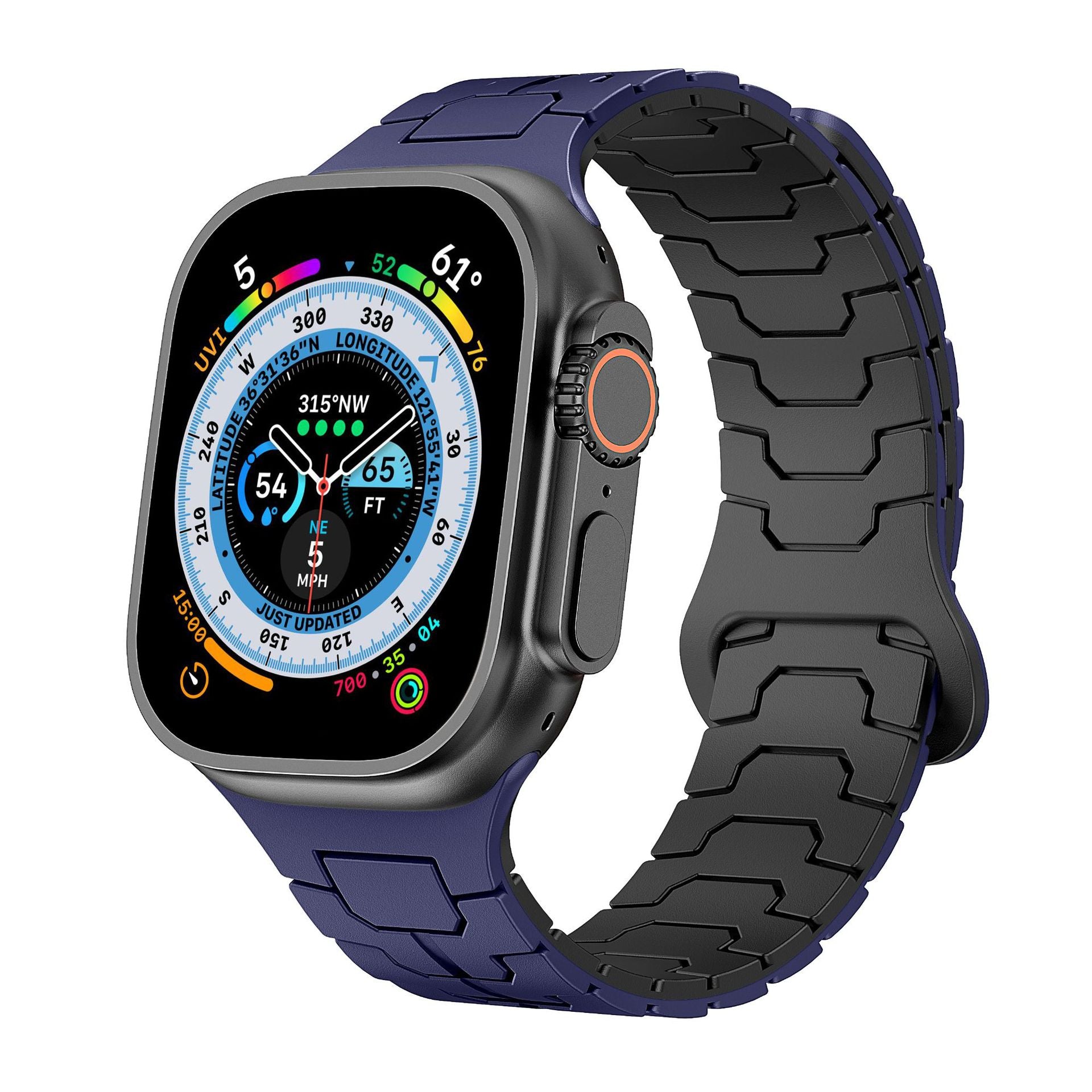 ArmorLink Silicone Band for Apple Watch Rugged Modern Design.