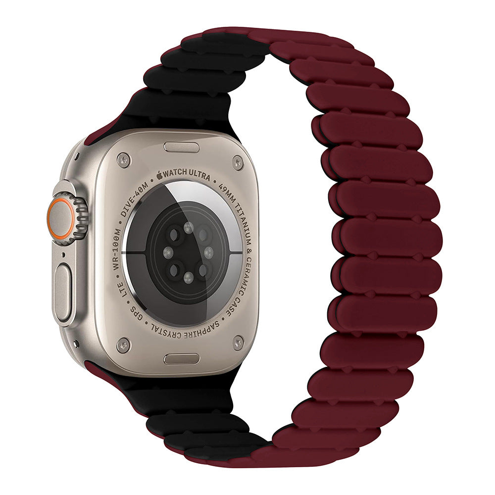 Bamboo Link Inspired Magnetic Silicone Band for Apple Watch