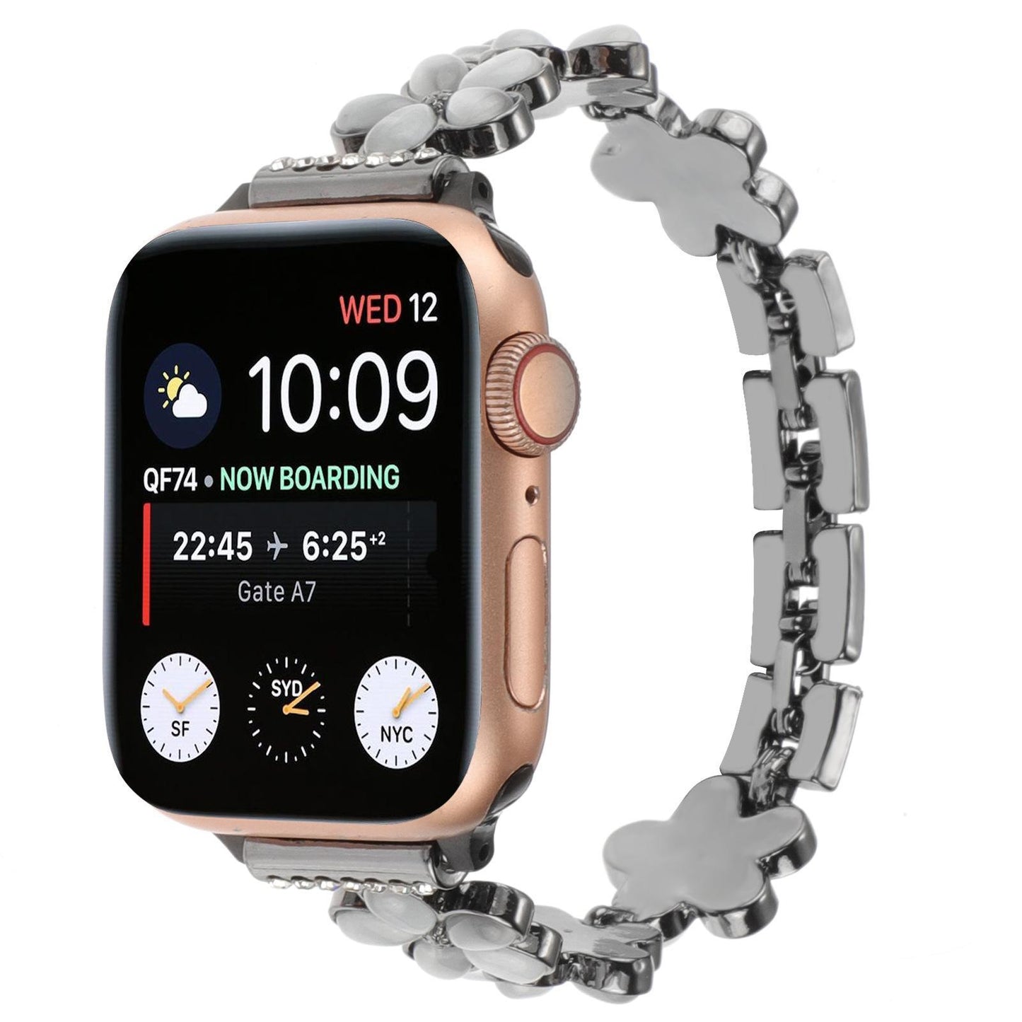 Blossom Charm Jewelry Band for Apple Watch – Elegant Floral Bracelet Style Strap