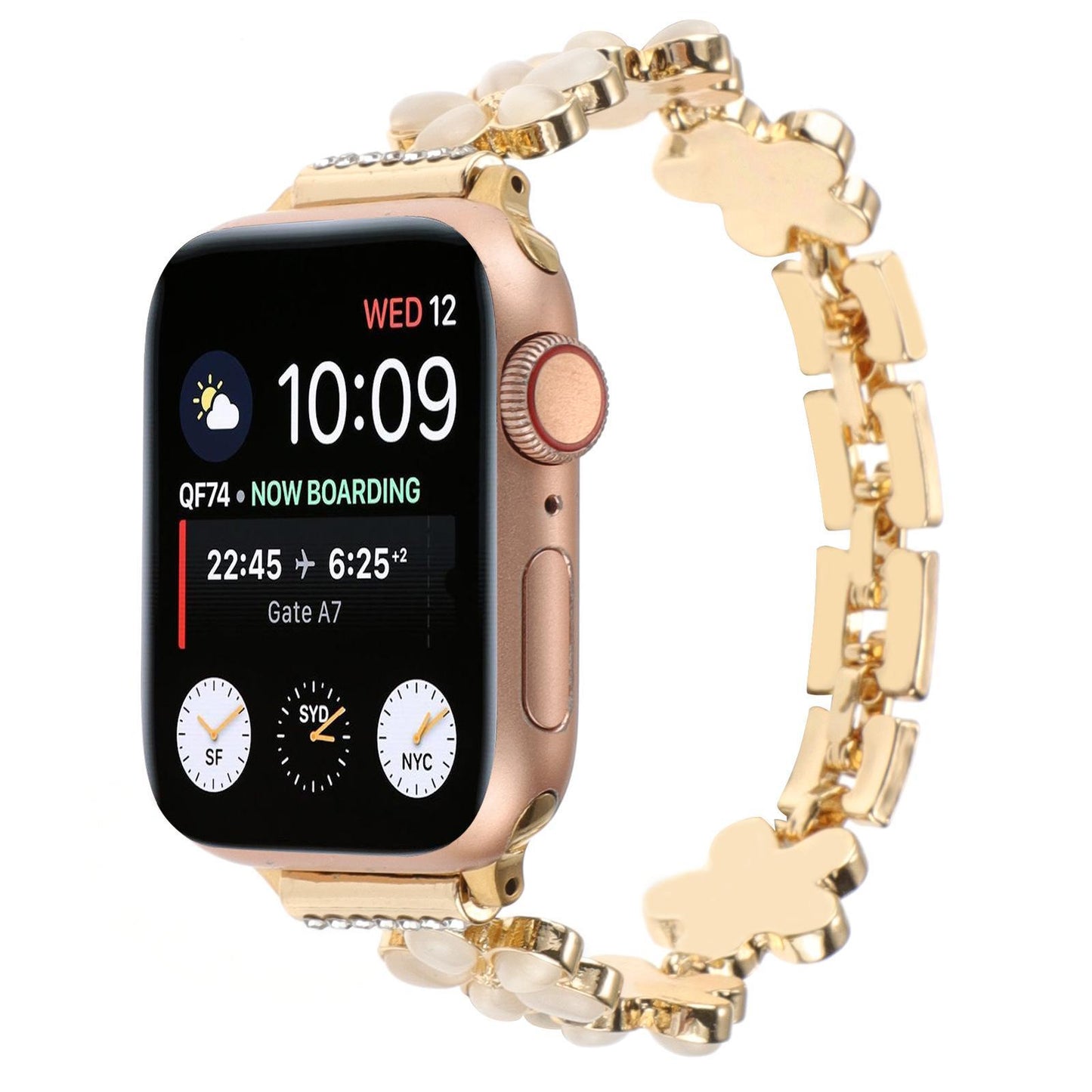 Blossom Charm Jewelry Band for Apple Watch – Elegant Floral Bracelet Style Strap