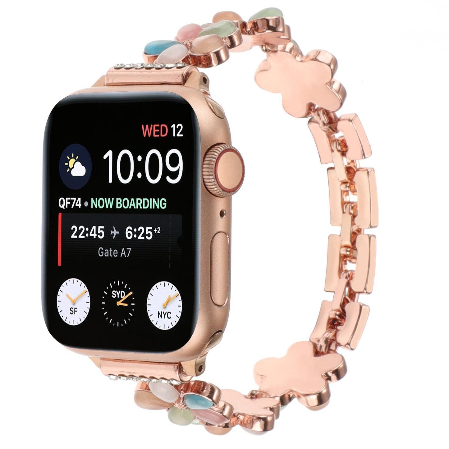 Blossom Charm Jewelry Band for Apple Watch – Elegant Floral Bracelet Style Strap
