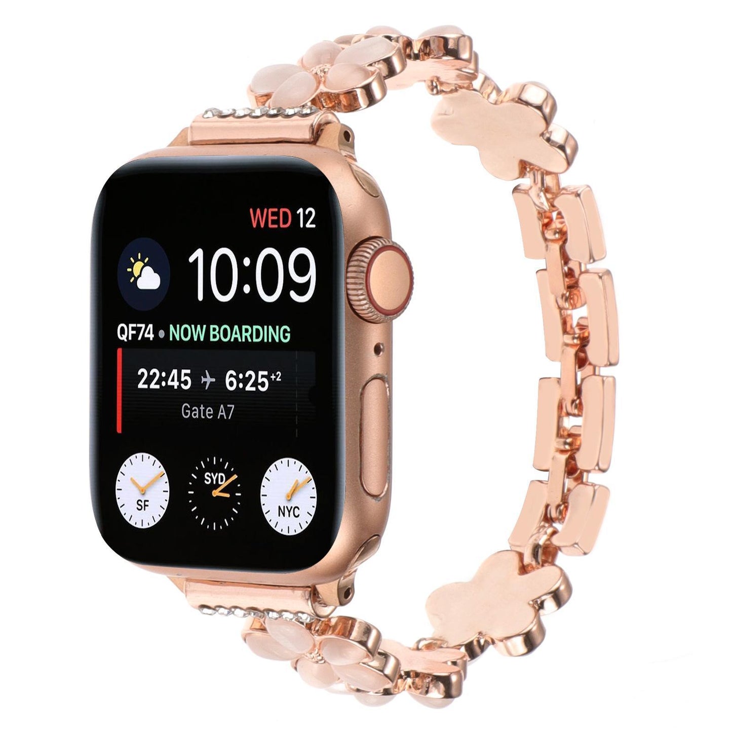 Blossom Charm Jewelry Band for Apple Watch – Elegant Floral Bracelet Style Strap