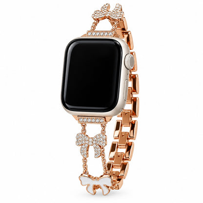 Bow Charm Crystal Chain Band for Apple Watch