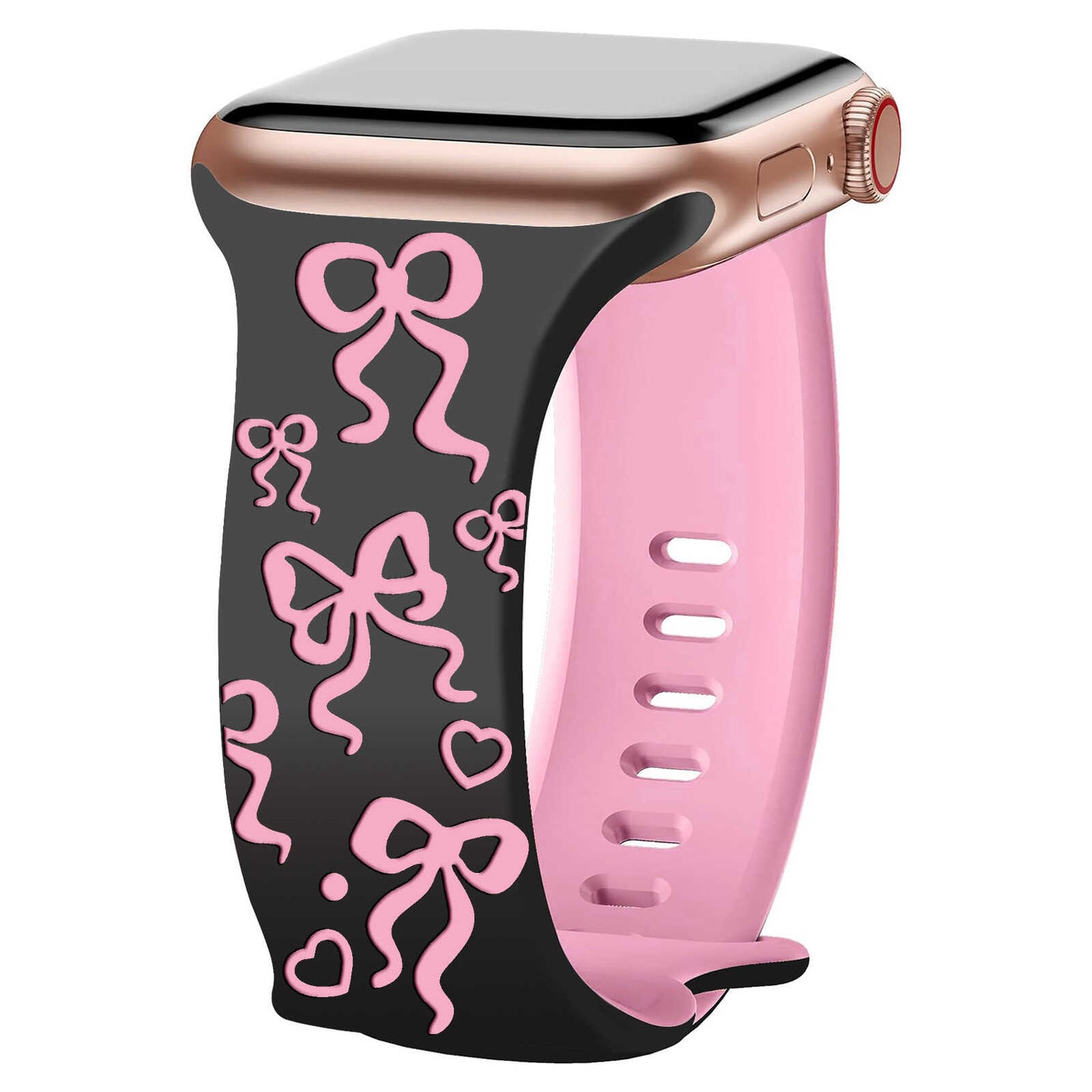 BowCharm Dual-Tone Silicone Band for Apple Watch.
