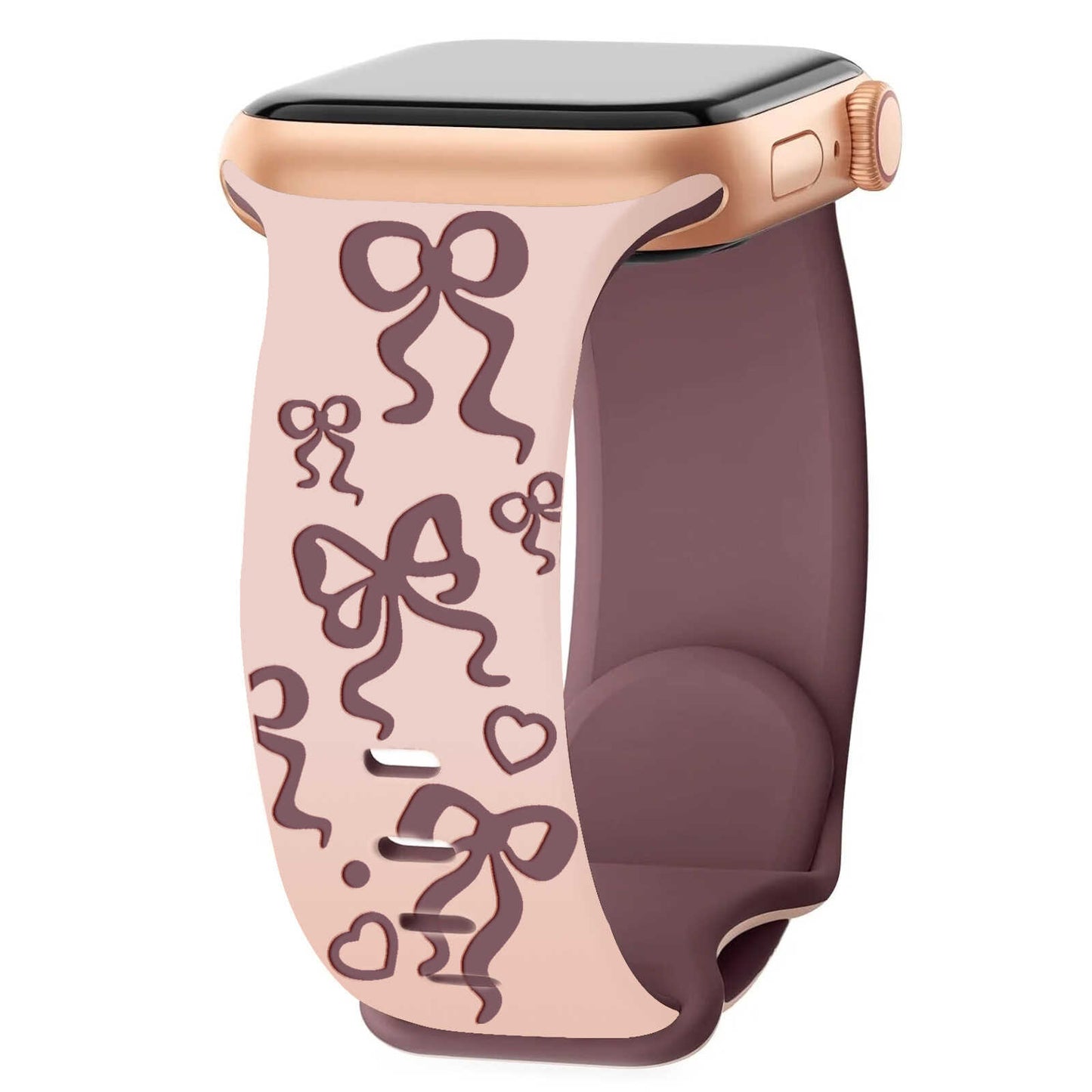 BowCharm Dual-Tone Silicone Band for Apple Watch.