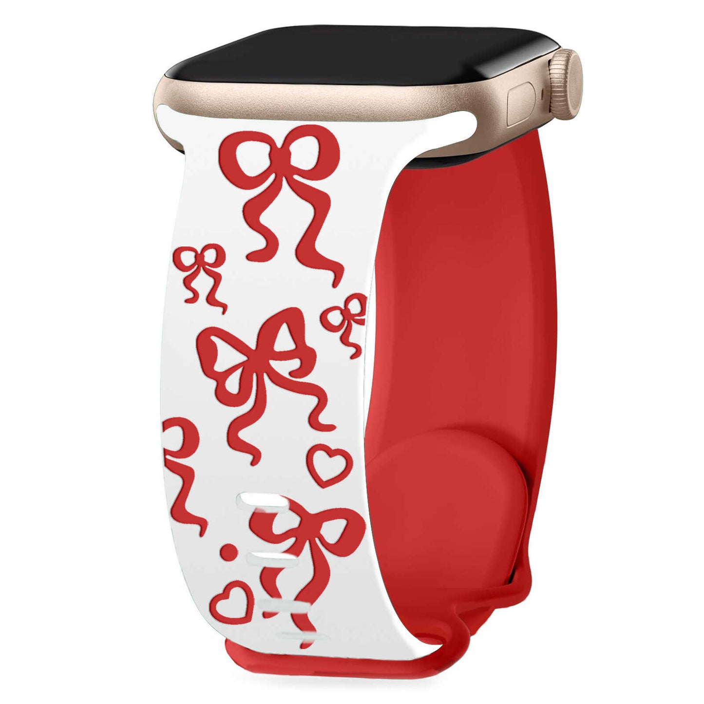 BowCharm Dual-Tone Silicone Band for Apple Watch.