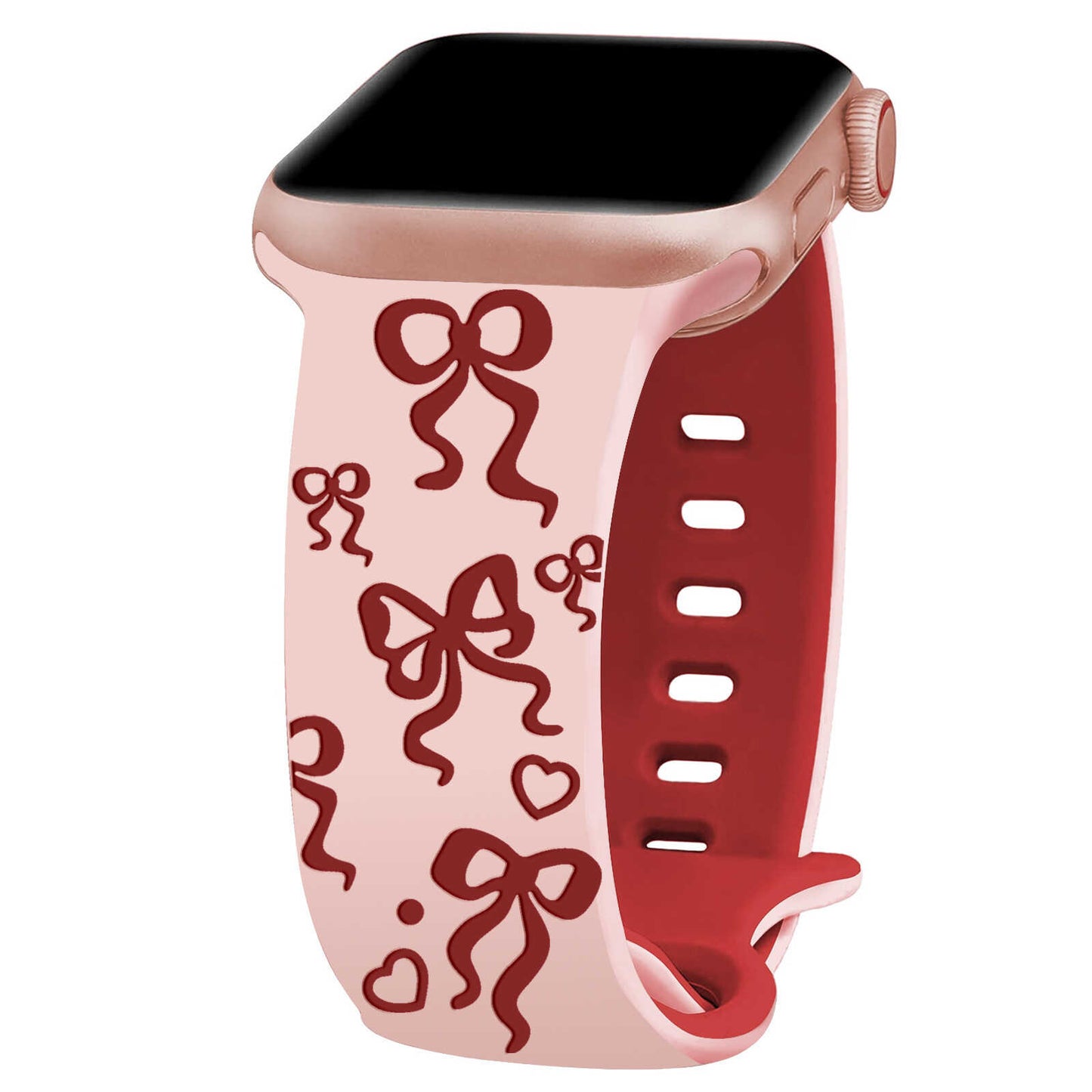 BowCharm Dual-Tone Silicone Band for Apple Watch.