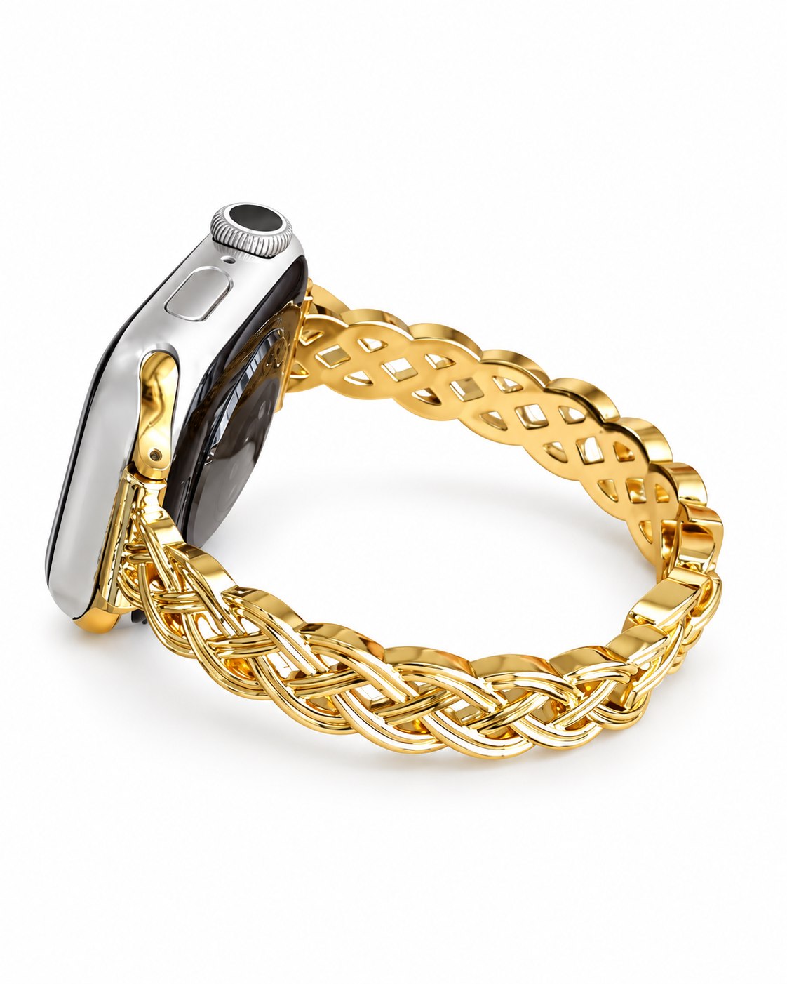 Braided Metal Chain Bracelet Band for Apple Watch