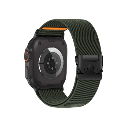 Breathable Elastic Nylon Band with Parachute Clasp for Apple Watch
