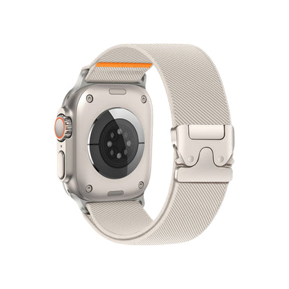 Breathable Elastic Nylon Band with Parachute Clasp for Apple Watch