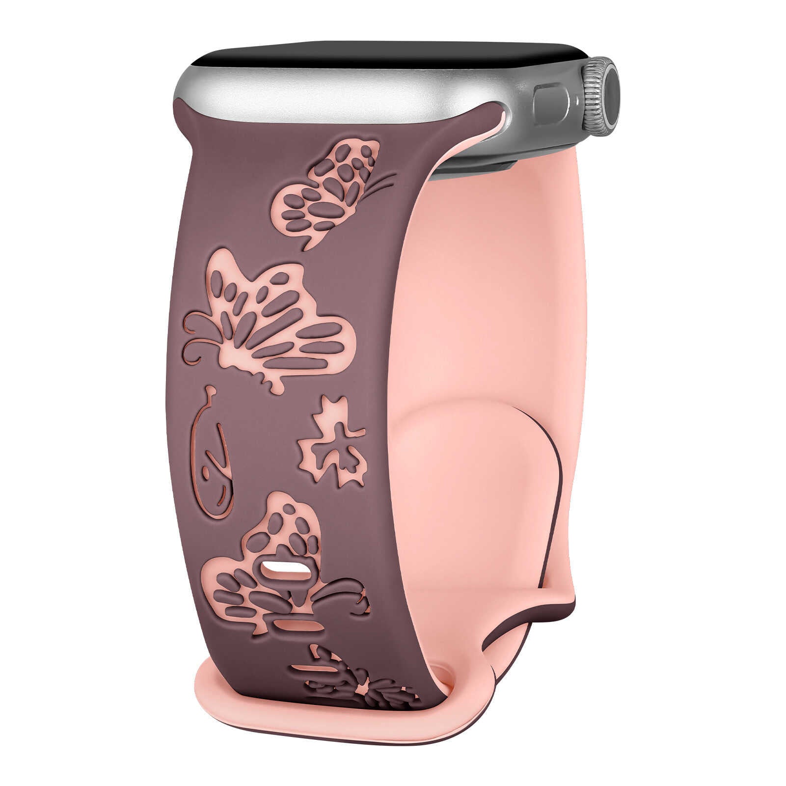 Butterfly Whisper Silicone Band for Apple Watch.