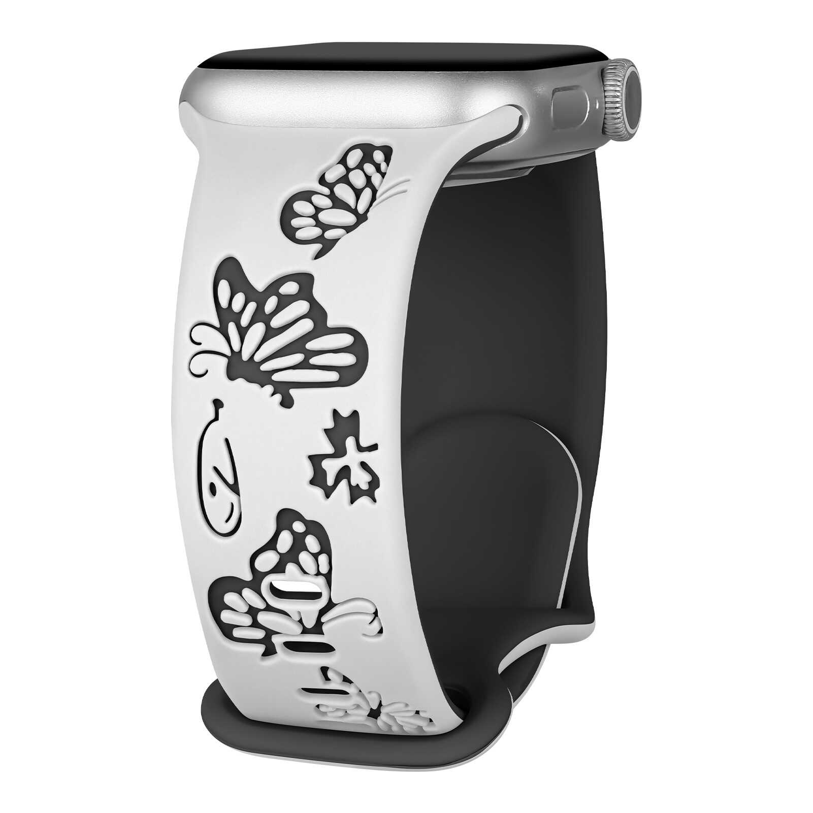 Butterfly Whisper Silicone Band for Apple Watch.